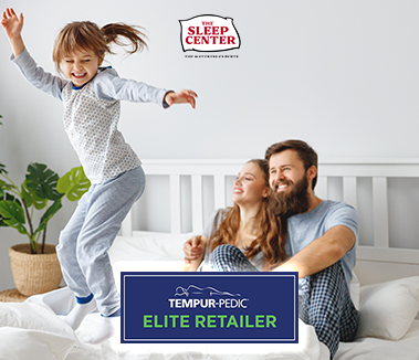 Family playing on Tempur-Pedic mattress