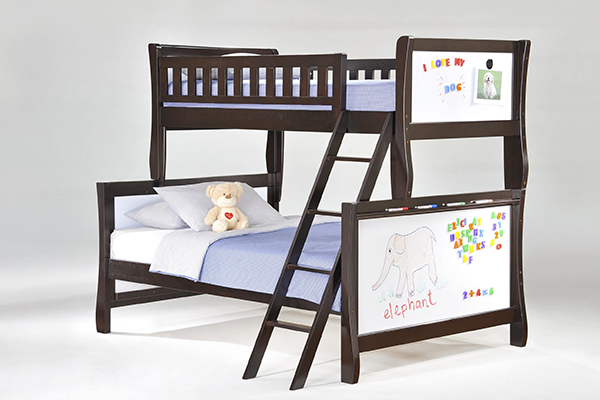 Dark Wood Bunk Bed Set