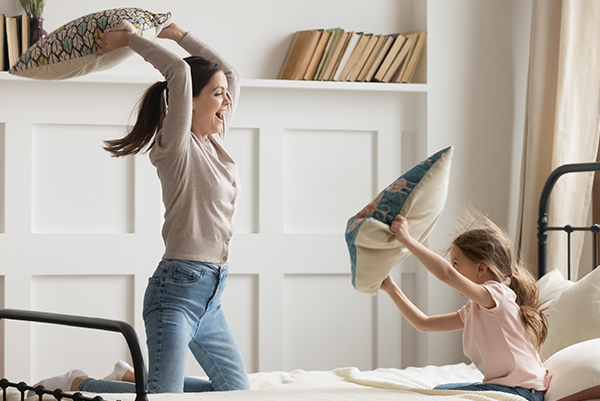 Happy Mattress Shoppers at Home